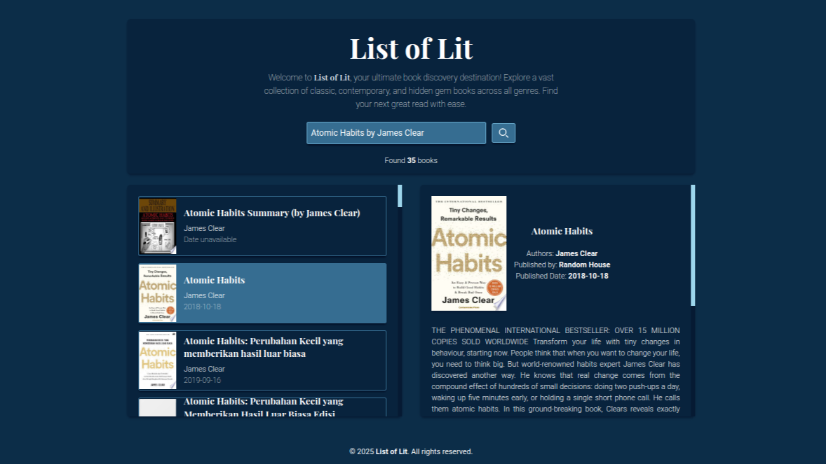 List of Lit